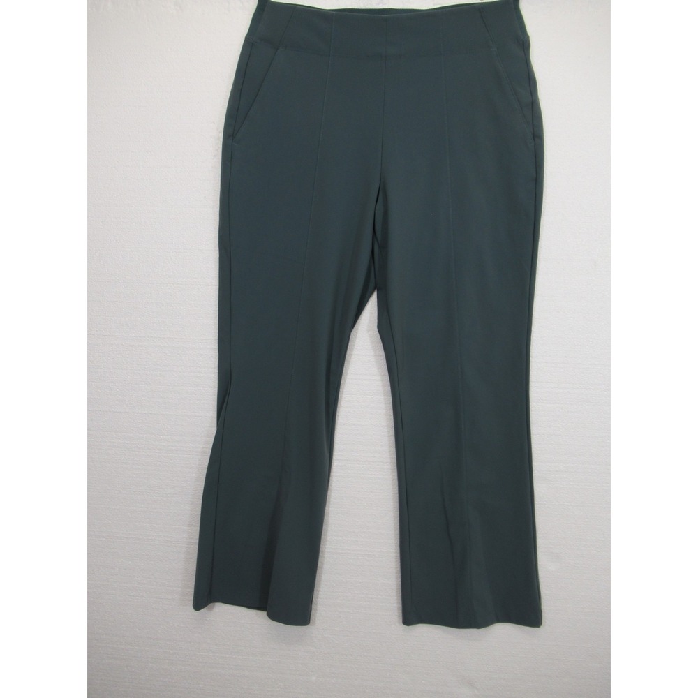 Athleta Cosmic Kick Flare Pants Women 12 Slate Blue Pockets Stretch